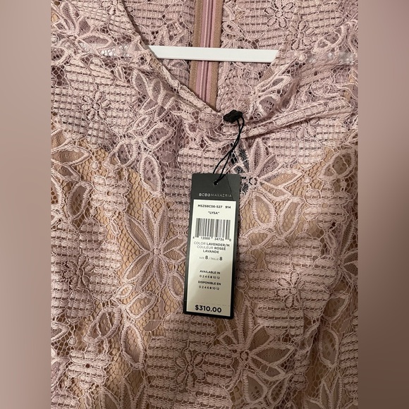 BCBG Max Azria Lysa Flounce Asymmetrical Dress - NEW with Tag Size 8 Lav… - Picture 5 of 9